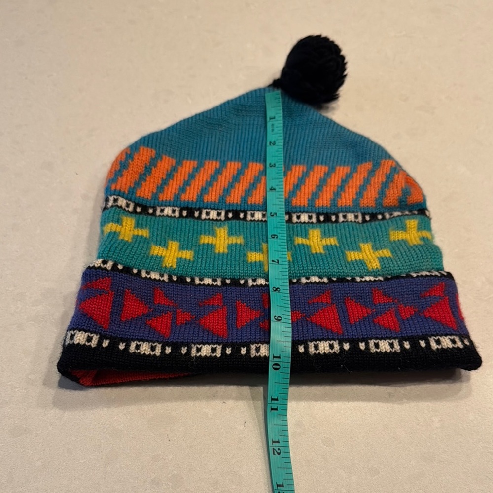 Columbia Multicolor Patterned Beanie Vintage Exce… - image 6